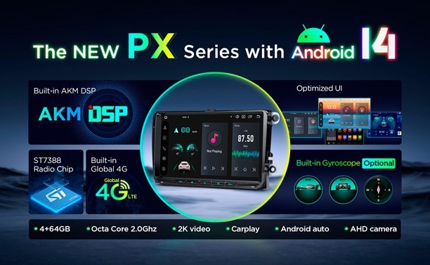 Uus XTRONS PX Seeria Android 14.0