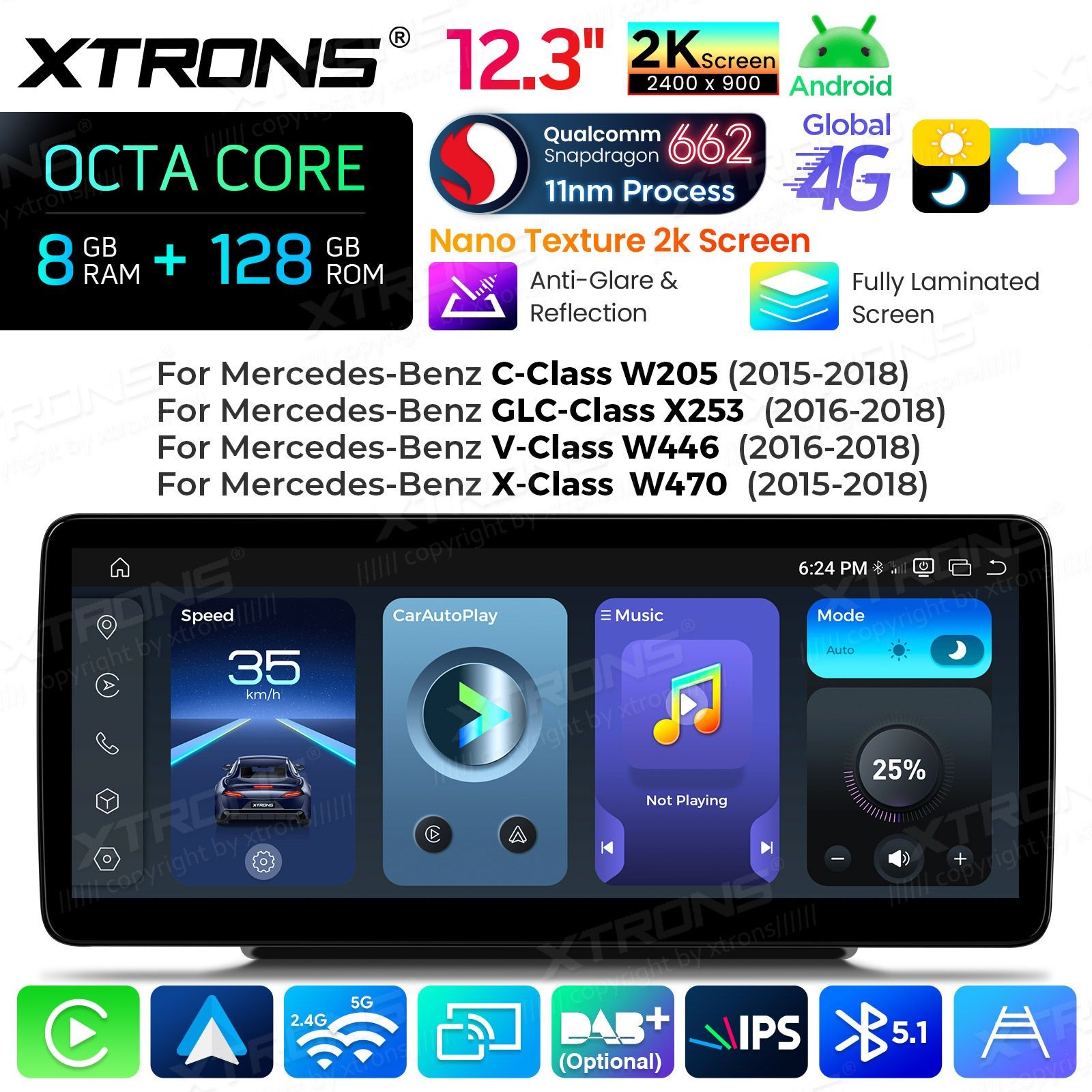 XTRONS QBMH2450M12C5