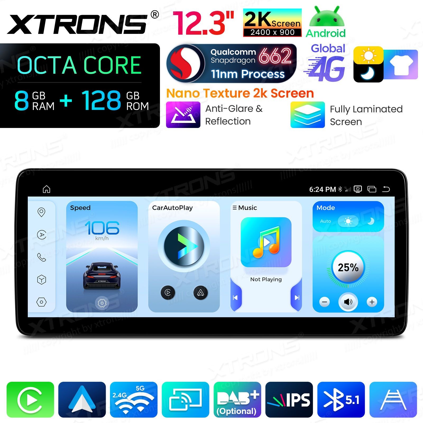 XTRONS QBMH2445M12CLS