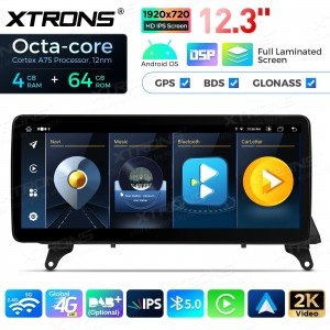 XTRONS QLB22CIB12X5L 12.3" BMW X5 E70, X6 E71 CIC Multimeedia Android 13.0 Octa-Core