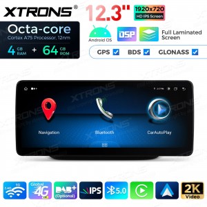 XTRONS QLM2250M12BL 12.3" Mercedes-Benz B-Class W246 Multimeedia Android 13.0 Octa-Core