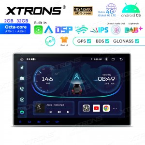 XTRONS TIE124 10.1" 2DIN Multimeedia Android 13.0 Octa-Core 4G
