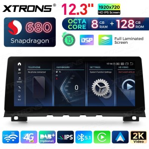 XTRONS QGB23CIB12SV 12.3" BMW 7 Seeria F01, F02 CIC Multimeedia Android 13.0 Octa-Core 4G