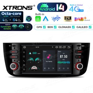 XTRONS PX64GPFLGS 6.2" FIAT Punto, Linea Multimeedia Android 14.0 Octa-Core 4G