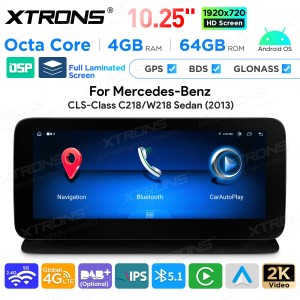 XTRONS QAMS1445M12CLS 10.25" Mercedes-BenzCLS-Class, C218, W218 Multimeedia Android 14.0 Octa-Core