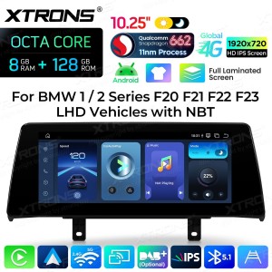 XTRONS QBBH14NB1NEL 10.25" BMW 1, 2 Seeria F20, F21, F22, F23 NBT Multimeedia Android Octa-Core 4G