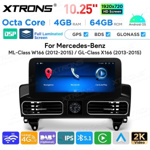 XTRONS QAMS1445M12ML45 10.25" Mercedes-Benz W166, X166 NTG 4.5, 4.7 Multimeedia Android 14 Octa-Core