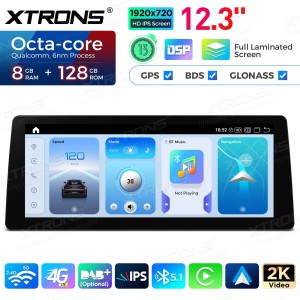 XTRONS QGB24CIB12E92 12.3" BMW 3 Seeria E90, E91, E92, E93, M3 CIC Multimeedia Android 14.0 Octa-Core 4G
