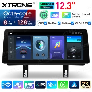XTRONS QGB24UMB12E87L 12.3" BMW 1 Seeria E81, E82, E87, E88 Multimeedia Android 14.0 Octa-Core 4G