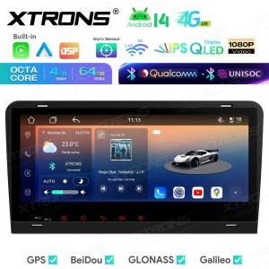 XTRONS IM84A3AH 8.0" AUDI A3, S3, RS3 Multimeedia Android 14.0 Octa-Core 4G