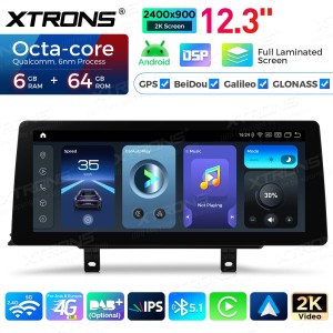 XTRONS QGBS25NB12THL 12.3" BMW 3, 4 Seeria NBT Multimeedia Android 14.0 Octa-Core 4G