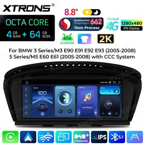 XTRONS QBB8460CC 8.8" BMW 3, 5 Seeria E60, E90 CCC Multimeedia Android 14 Octa-Core
